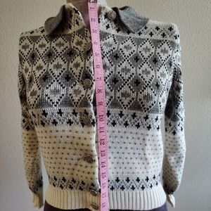 100% Wool Norwegian-Style Cardigan